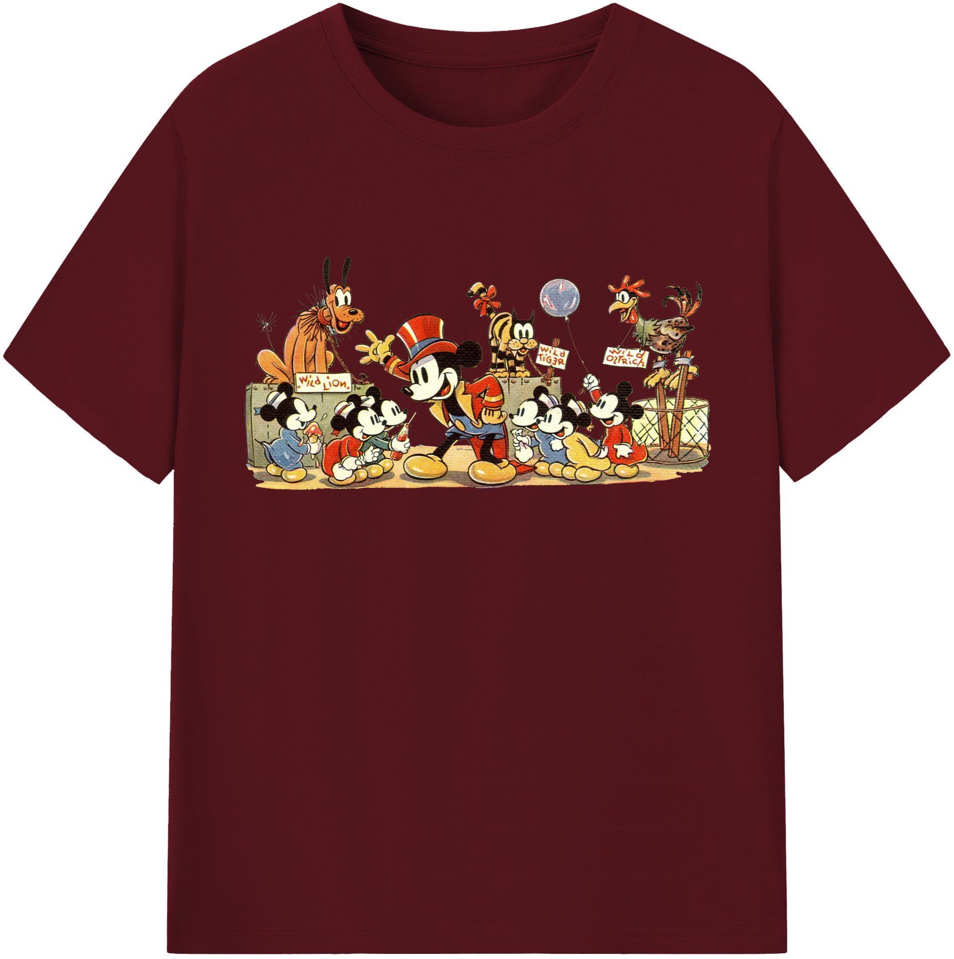 （画像用） ミッキーマウス Mickey Mouse 綿100％半袖Tシャツ（フロントプリント）